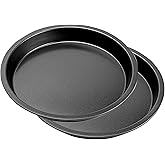 YIKANGHENG Pizza Pan, 6.5 Inch Round Black Iron Skillet with Nonstick Coating for Cooking and Baking Pizza, Cookie, Roast Meat, Baking Cake, Bread and other Foods (6 inch)