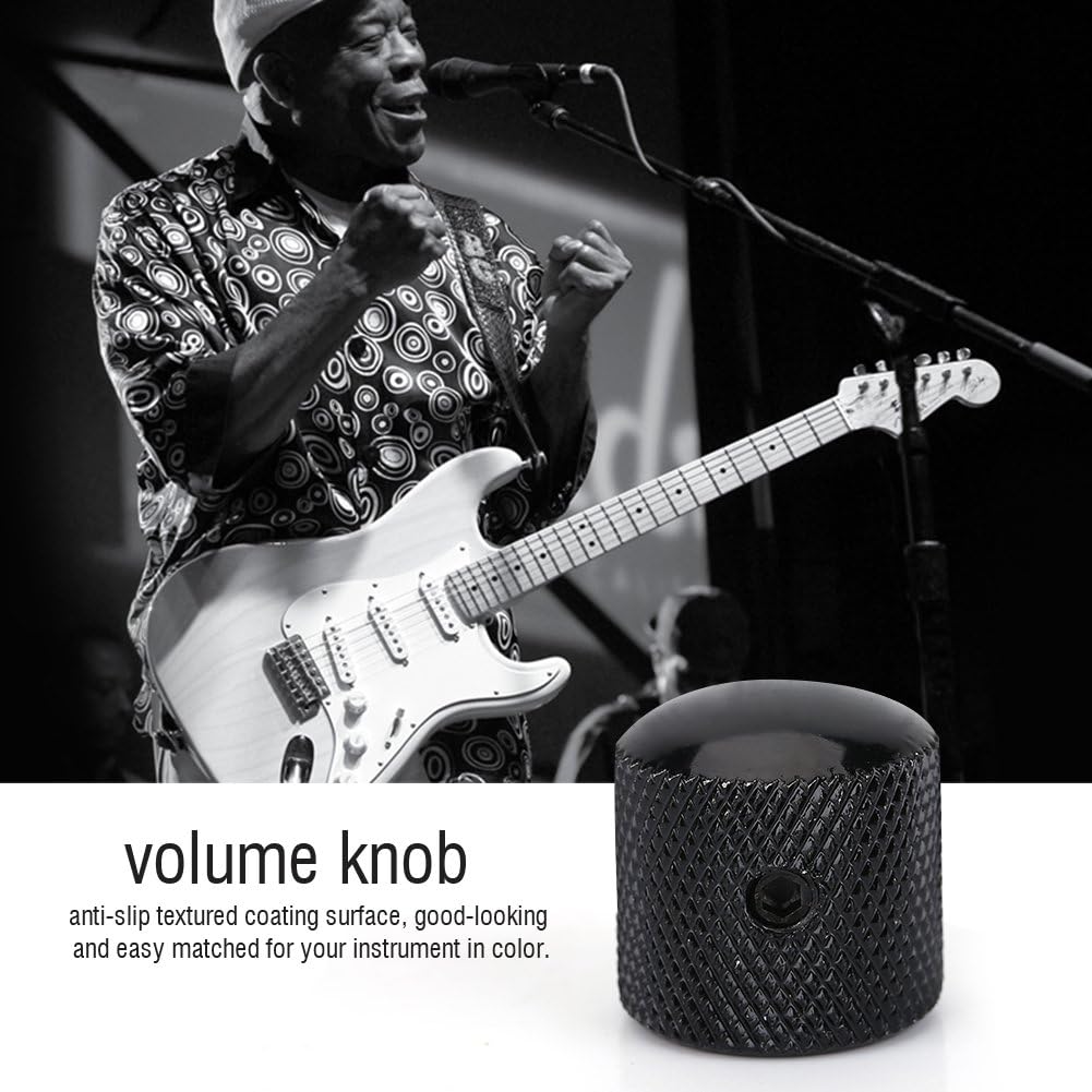 Guitar Bass Knob, Guitar Bass Tone Volume Control Knob Delicate Durable Dome Knob Volume Tone for Electric Guitar Bass - Image 3