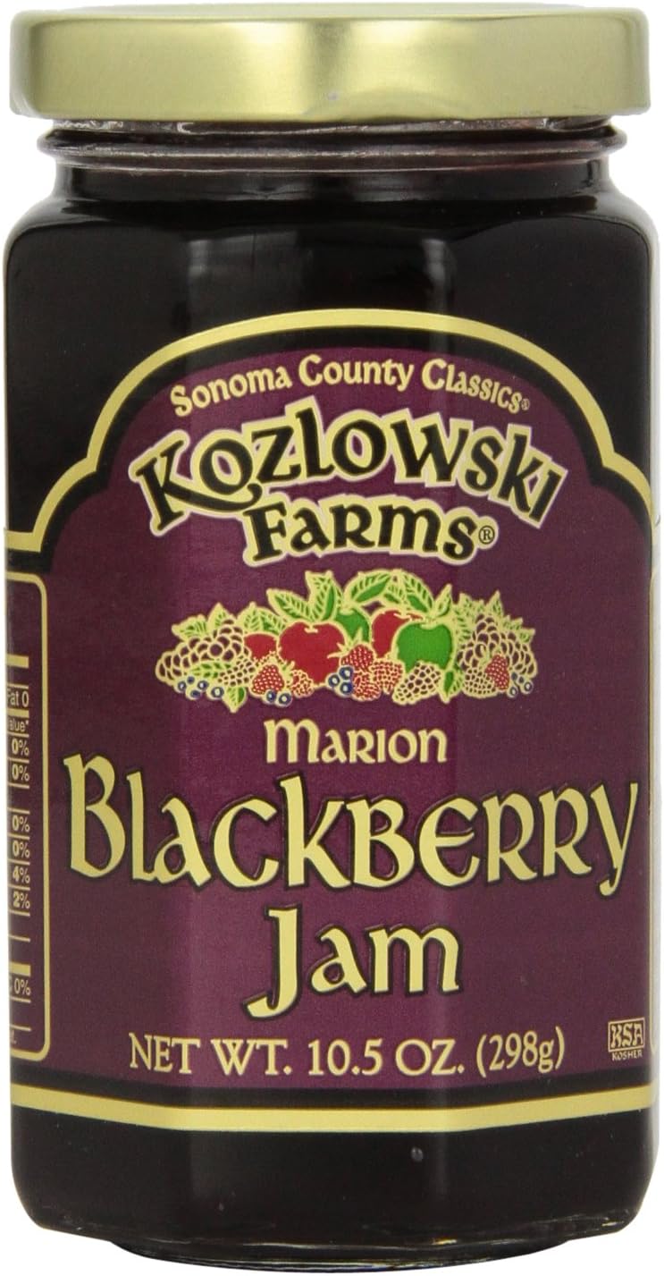 Kozlowski Farms Jam, Blackberry, 10.5-Ounce (Pack of 6)
