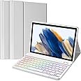 Backlit Keyboard Case for Galaxy Tab A8 10.5 Inch 2022, Detachable Wireless Keyboard, Protective Cover Case Compatible with Samsung Galaxy Tab A8 10.5" SM-X200 X205 X207 Tablet, Grey
