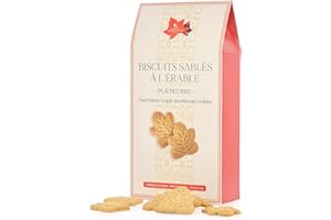 Little Quebec Sugar Shack Maple Shortbread Cookies – 5 x 114g | Made with Pure Butter & Maple Syrup | Buttery & Crisp | Great