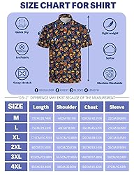 Xdceu Skull Golf Shirts for Men - Halloween