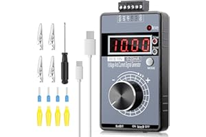 Riiai DC 0-10V 0/4-20mA Current Voltage Signal Generator, Built-in Battery Power Supply Interface Analog Simulator, Adjustable 4-Digit Display, for PLC, Panel Debugging, Device Testing