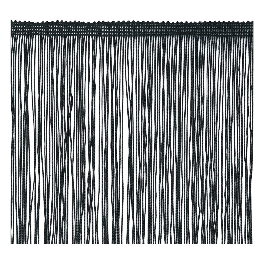 Fringe Trim Tassel 8inch Wide 2 Yards Long for Clothes Accessories Latin Wedding Dress DIY Decoration (Black5)