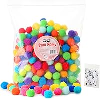 Mr. Pen- Pom Poms, 250 1 Inch Vibrant Colors Pom Poms & 50 Googly Eyes, Pompoms for Crafts, Pom Pom Balls for Crafts, Puff Ba