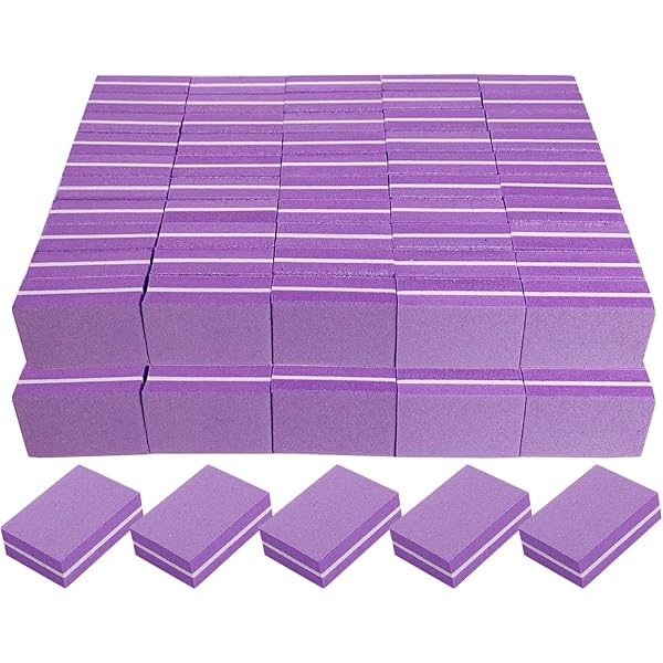 50 Stück Nagelpuffer Blöcke – Doppelseitig 100/180 Körnung Für Naturnägel & Acrylnägel