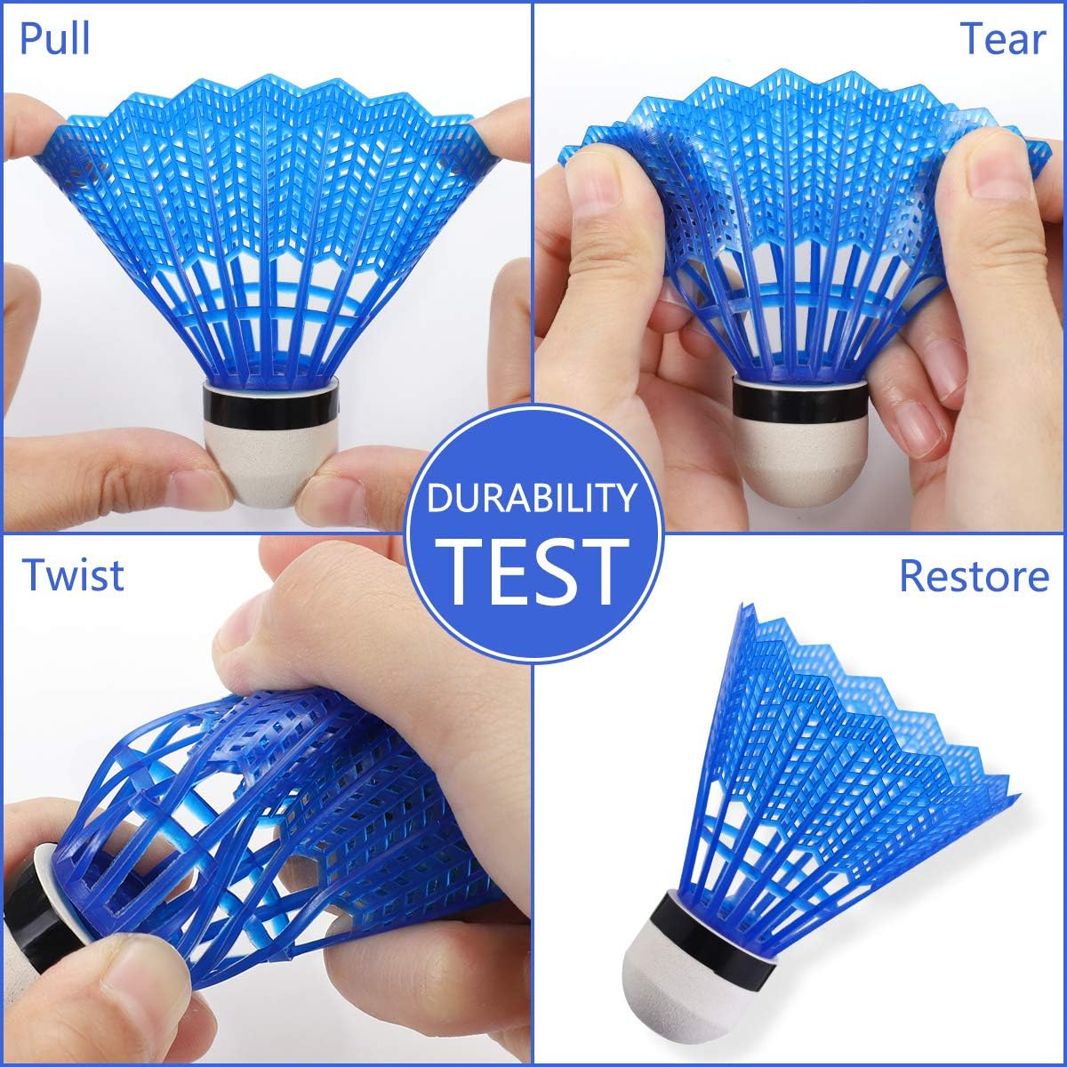 BESPORTBLE Pack of 24 Badminton Shuttlecocks Badminton Plastic Ball Foam Head for Kids Adults Sport Activities Exercise Random Color : Sports & Outdoors