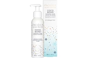 PACIFICA Beauty, Coco Bond Damage Care Leave-In Repair Mask Treatment, Dry & Damaged Hair from Bleach, Color, Chemical Services, Chlorine, & Heat, Coconut, Vegan