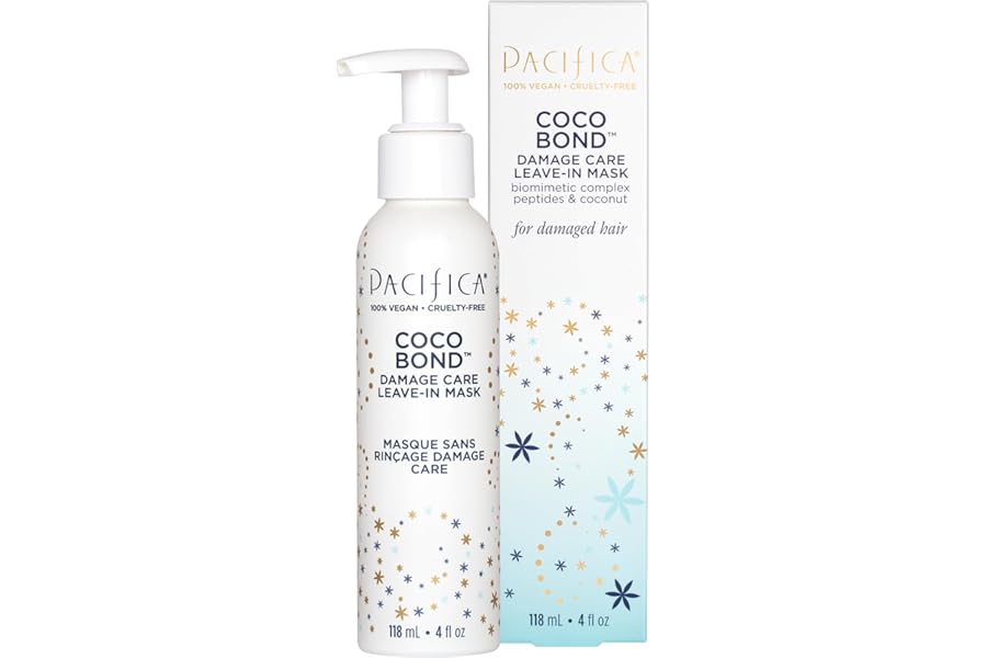 PACIFICA Beauty, Coco Bond Damage Care Leave-In Repair Mask Treatment, Dry & Damaged Hair from Bleach, Color, Chemical Services, Chlorine, & Heat, Coconut, Vegan