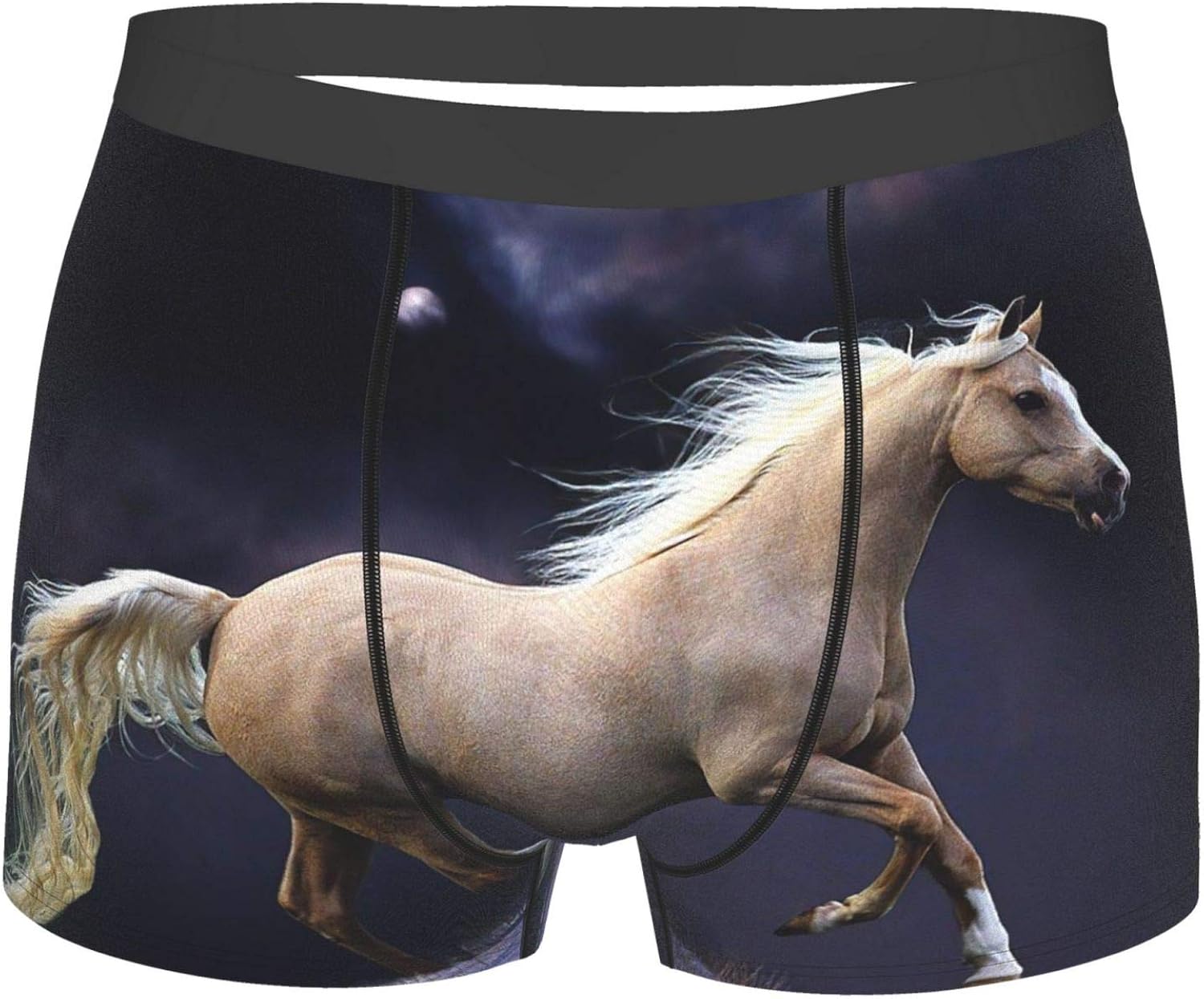 Running Horse Men's Boxer Briefs, 2 Pack Lightweight MicroStretch