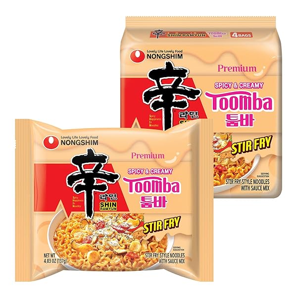 NONGSHIM SHIN RAMYUN TOOMBA NOODLES, CREAMY KOREAN MAC...