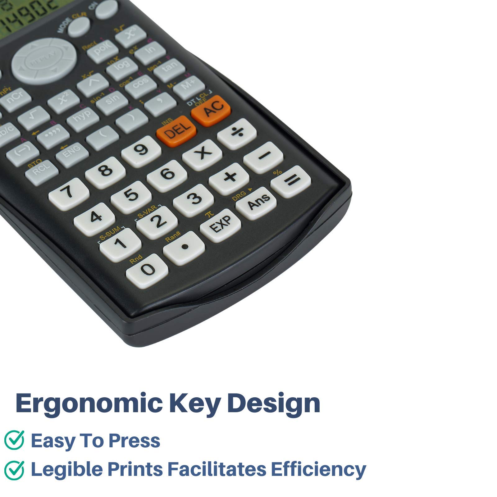 Mr. Pen Scientific Calculator - Solar Powered, 2 Line Display, Fraction & Statistics Calculations for School, College & High School Use