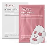 Haneve Skin Bio-Collagen Real Deep Mask – Low Molecular Collagen, Hyaluronic Acid & Galactomyces Probiotics – Hydrating, Pore-Minimizing & Firming Facial Sheet Mask – 5 Pack