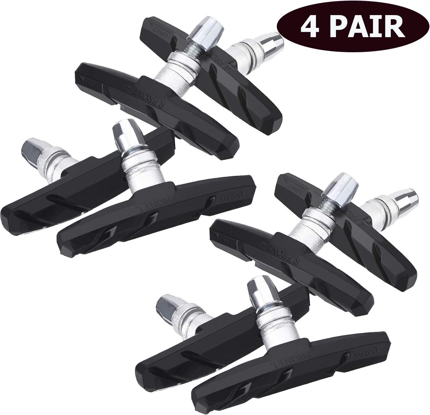 Eamplest 4 Pairs Bike Brakes Pads Set, 70mm for Cruiser MTB Mountain Bicycle VBrake