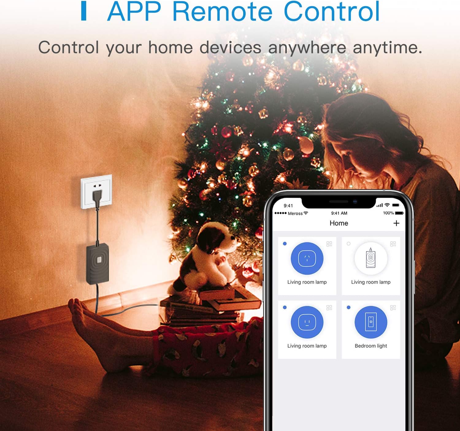 meross Smart Outdoor Plug, Waterproof WiFi Outdoor Outlet, Compatible with Apple HomeKit,  Alexa, Google Assistant and SmartThings, Remote Control, Timer, FCC and ETL Certified - - 