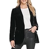 DKNY Womens Elevated Everyday Velvet Sportswear Jacket