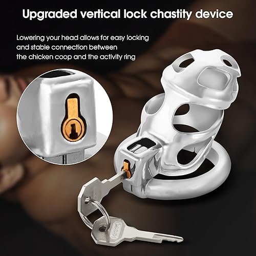 Chastity Cock Cage Device for Men - UTIMI Zinc Alloy Hidden Lock Chastity  Cage with 3 Active Rings & Keys Adult Sex Toys Male Penis Exercise and  Abstinence (Silvery) in Saudi Arabia |