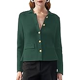 SuperPrity Cardigan Sweaters for Women Long Sleeve Lightweight Cropped Knit Blazer Button Jacket 2024 Fashion Fall Outfits