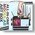 KRYDRUFI Portable All-in-One Modular Painting Station with Paint Brush Cleaner and Holders,Wet Paint Palette Tray with Lid for Miniature Painting and Acrylic Paints - Standard Set