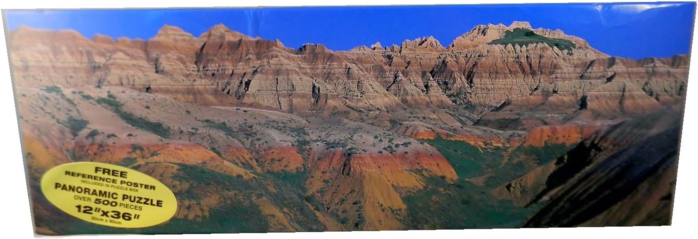 Dakota Badlands; 500 Piece 12" x 36" Panoramic Puzzle by Chad Coppess