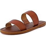 CUSHIONAIRE Women's Calico 2 band slide Sandal with +Comfort Foam