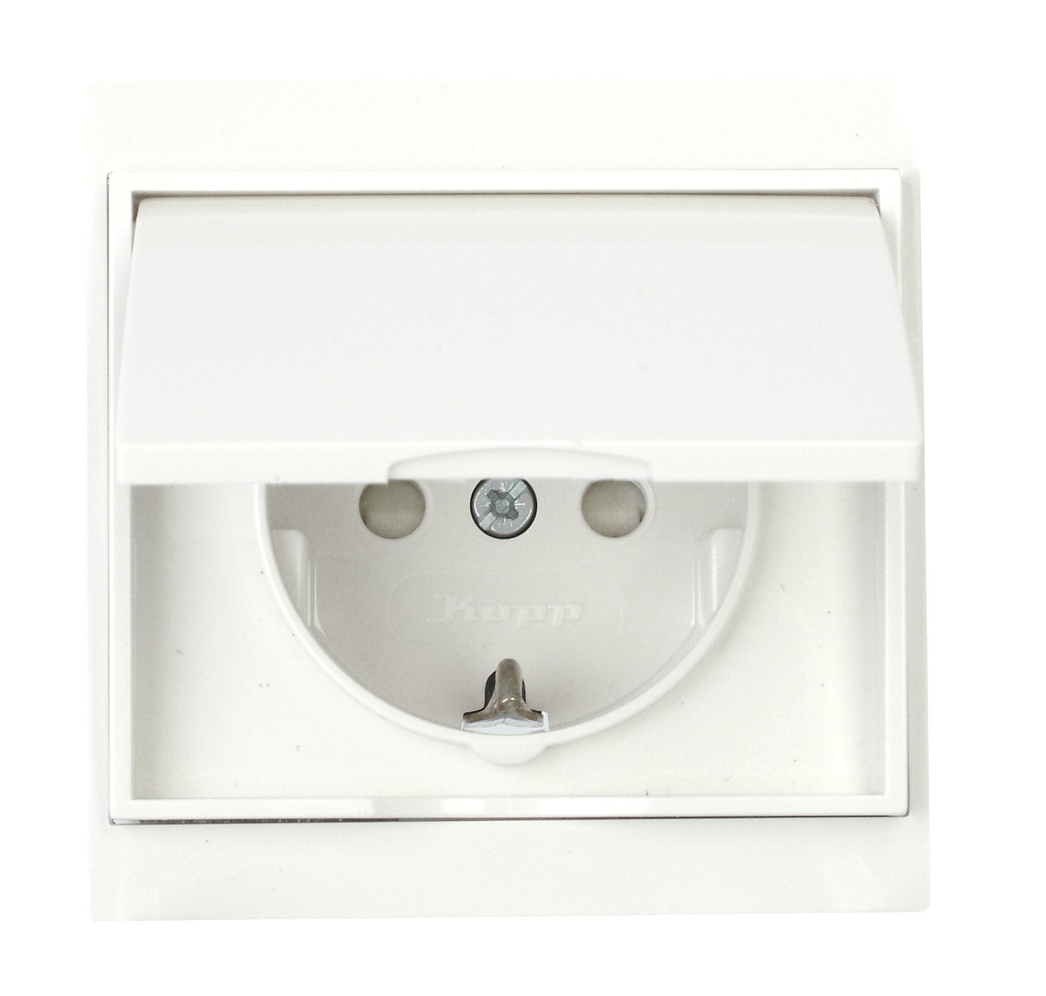 Kopp 911501087 Malta safety socket with hinged cover and increased contact protection, cream white