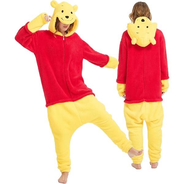 Pigiama Intero (onesie) Per Adulti A Tema Animale, Ultra Morbido, Con Zip, Ideale Per Halloween E Inverno