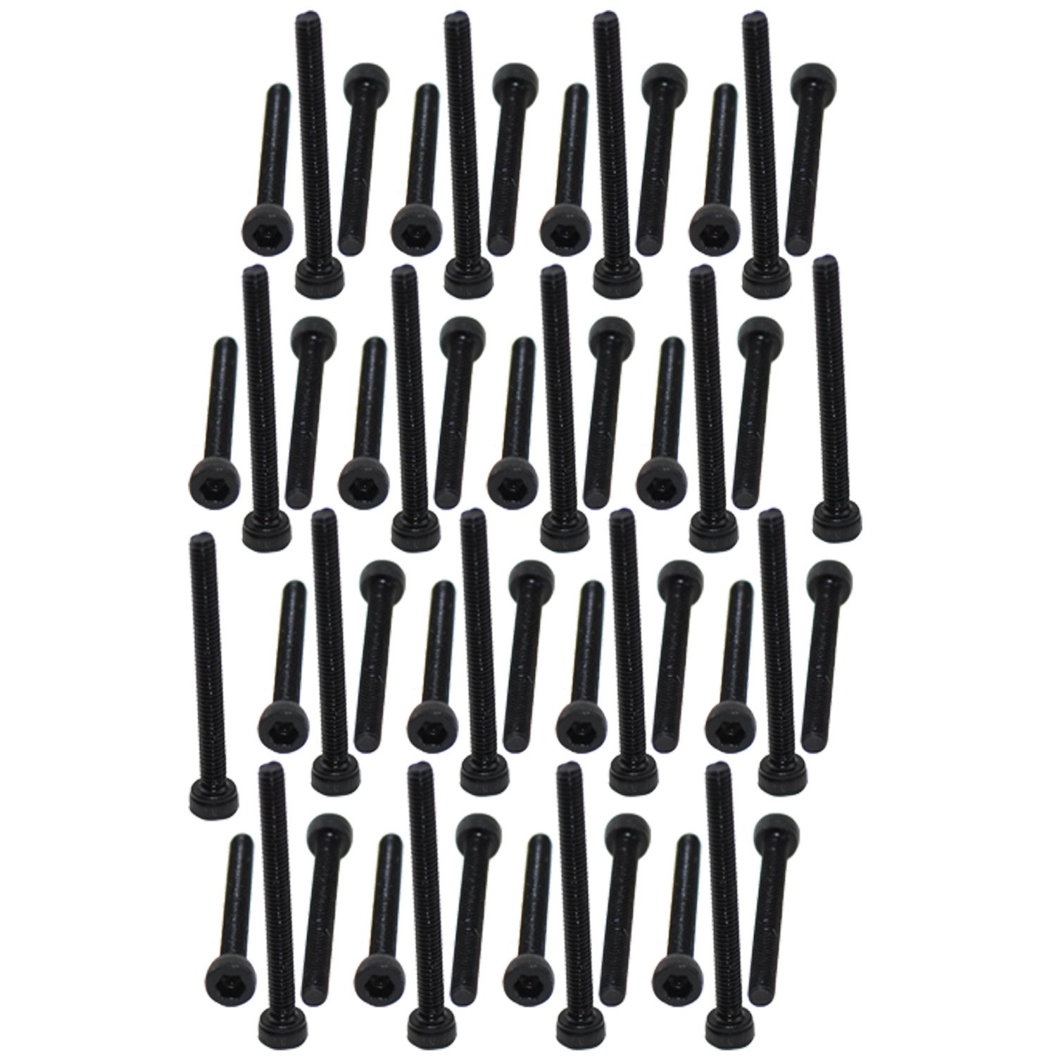 XunLiu Steel 14.9 Quality Alloy Scm440 Cylinder Hex Socket Knurled Head Screw Cap Black M2.5X25 (50pcs)