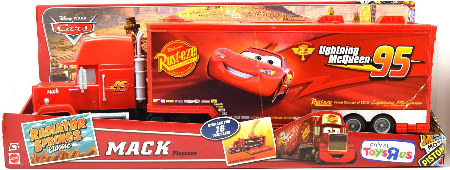 Amazon Mattel Disney Pixar Cars Radiator Springs Classic Mack Playcase マテル社 ディズニー ピクサー カーズ ラジエーター スプリングス クラシック マック プレイケース Usトイザらス限定 トレーラー ハウラー 並行輸入品 ミニカー ダイ