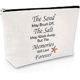 Sfodiary Summer Beach Themed Makeup Bag Graduation Gifts for Friends Graduate Friendship Gifts for Women Friends Funny Beach Cosmetic Bag Long Distance Presents for Sister Besties Zipper Travel Pouch