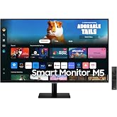 SAMSUNG 27-Inch M5 (M50D) Series FHD Smart Monitor with Streaming TV, Speakers, HDR10, Gaming Hub, Multiple Ports, Workout Tracker, Vision Accessibility Tools, LS27DM500ENXGO, 2024