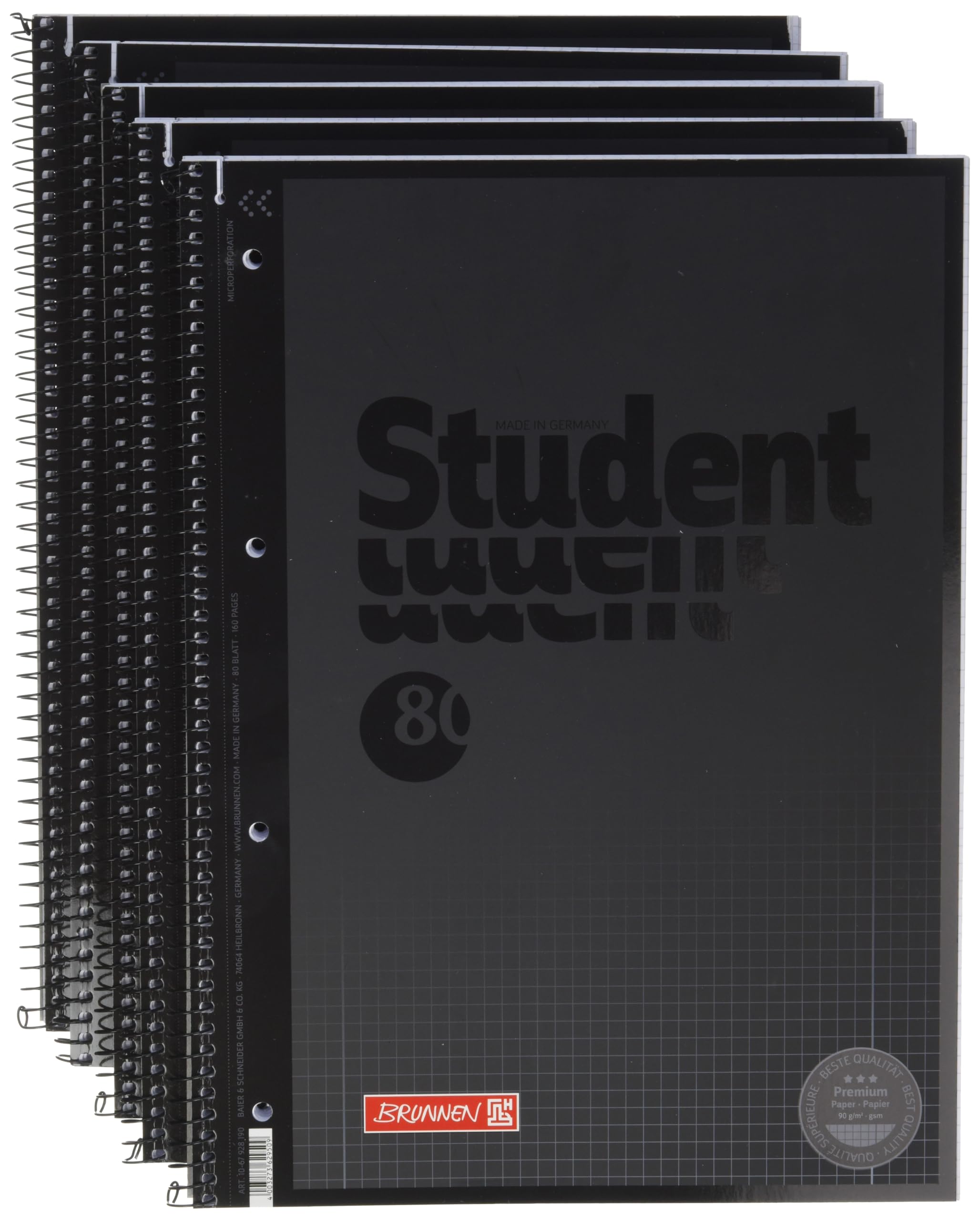 BRUNNEN College Notepad A4 Onyx LIN. 28