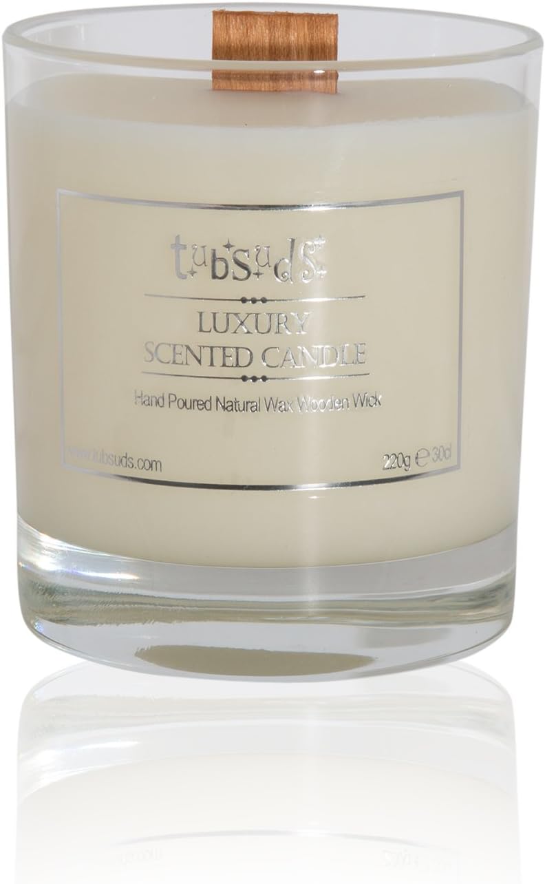 tubsuds Wood Wicked Candle 30cl Pink Champagne & Pomelo