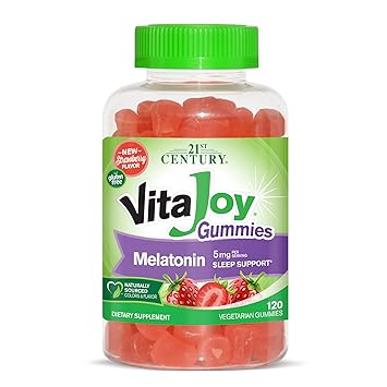 Amazon.com: 21st Century Vitajoy Melatonina gomas, fresa ...