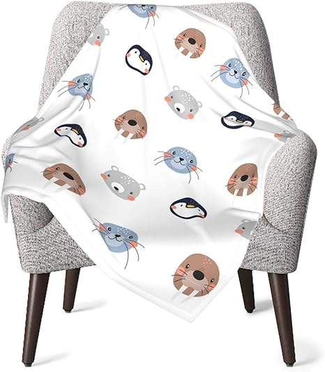 Amazon Co Jp 子供 毛布 ペンギン アザラシ 熊 頭 可愛い ベビー ブランケット ふわふわ 暖かい 75cm X 100cm 軽い ストレス解消 抗菌防臭マイクロファイバー 可愛い 安全性 Bolaco ホーム キッチン