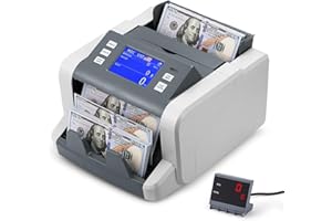 Frifreego Money Counter Machine Mixed Denomination with Value Count, Touch Screen with 5 Currencies Suitable, MT/UV/MG/IR Counterfeit Bill Detection, 6 Modes Available Cash Counter with LCD Display