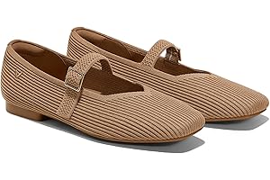 VIVAIA Margot Mary Jane Women Flat Shoes Slip on Square-Toe Washable Shoes Comfortable for Work with Arch Support