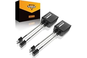 Auxbeam C20 Series H7 LED Light Canbus Error Free Anti Flickering Resistor Decoder, High Power Enhanced H7 LED Light Decoder 