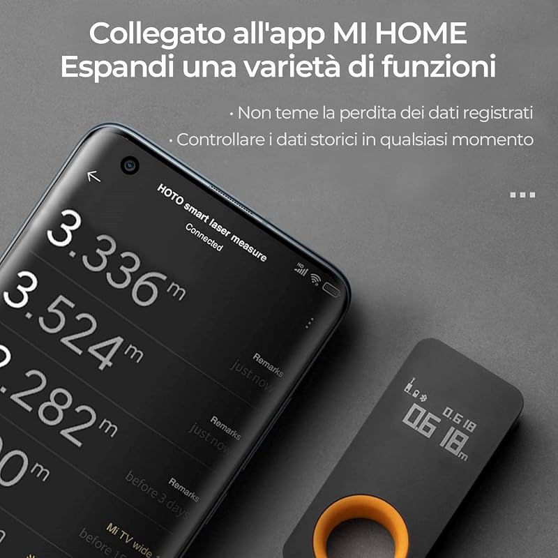 Metro Laser, 30m Misuratore Laser Distanza Mini, Regalo Uomo Gadget