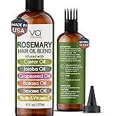 VITAL AFFAIR Blend Of Pure Rosemary Oil For Hair Growth With Castor, Batana, Jojoba Oil-Infused With Biotin & Vitamin E-Blend of Effective Hair Oils for Hair Growth-Strengthening Treatment 6 Fl Oz