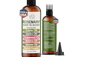 VITAL AFFAIR Blend Of Pure Rosemary Oil For Hair Growth With Castor, Batana, Jojoba Oil-Infused With Biotin & Vitamin E-Blend of Effective Hair Oils for Hair Growth-Strengthening Treatment 6 Fl Oz