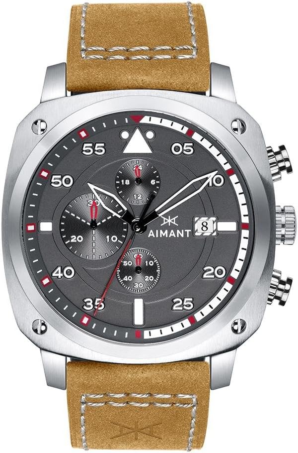 Dakar Cronograph Watches | 45 MM Men's Analog Watch | Leather