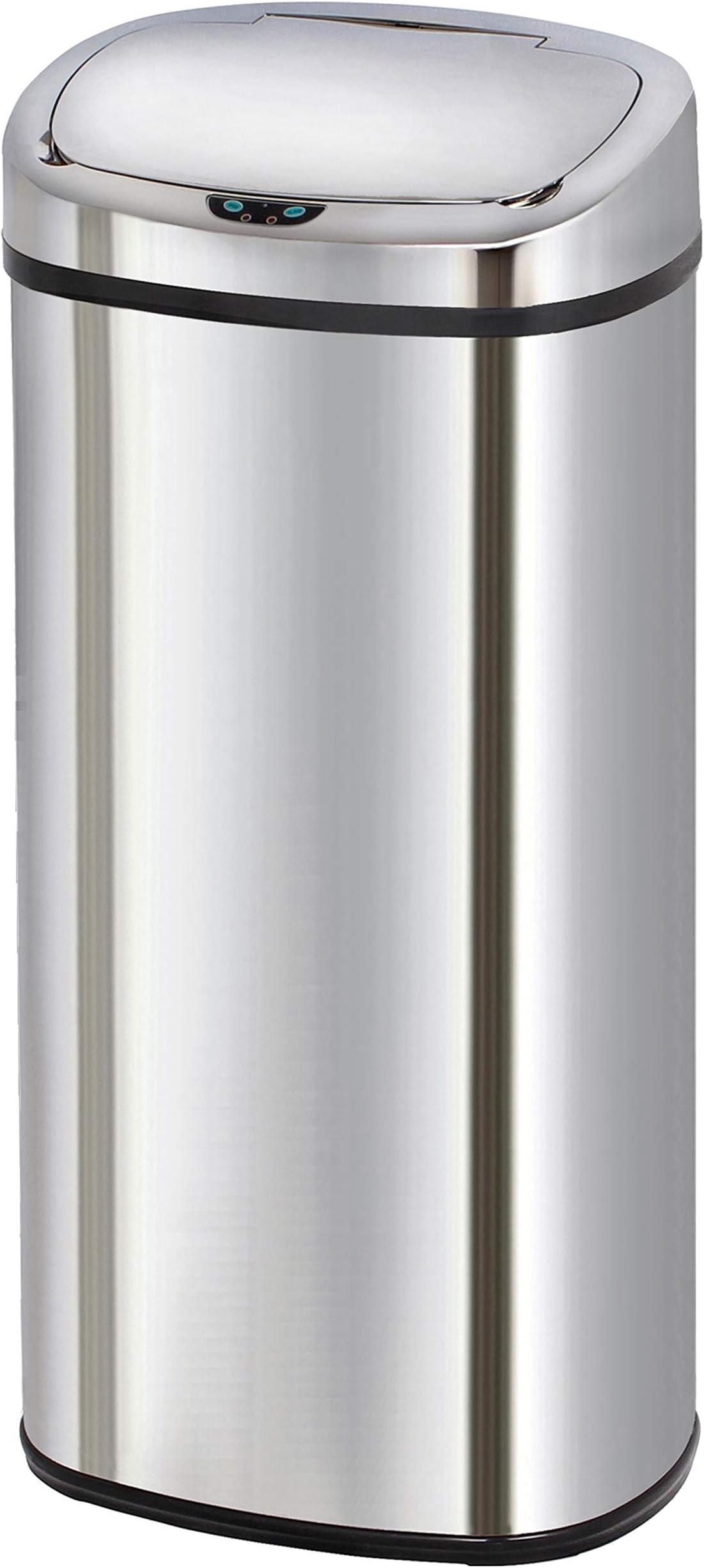 Kitchen Move MAJESTIC Poubelle Automatique de Cuisine Carrรฉ 80L Grande Capacitรฉ, Acier Inoxydable, Chrome, 41x29x86 cm