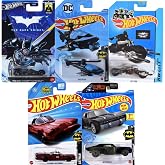 Hot Wheels Batman Themed Random 5 Pack Lot of Assorted Diecast Toy Vehicles [No Duplicates!]