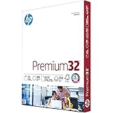 HP Papers | 8.5 x 11 Paper | Premium 32 lb | 1 Ream - 250 Sheets | 100 Bright | Made in USA - FSC Certified | 113500R