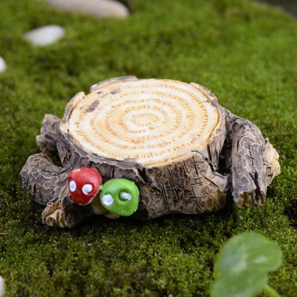 Pinkdose S 1pcs 2 Sizes Resin Crafts Stump Micro Landscape Small