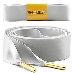 WEGOODZF Ribbon Satin Sneakers Shoelaces: 2 Pair