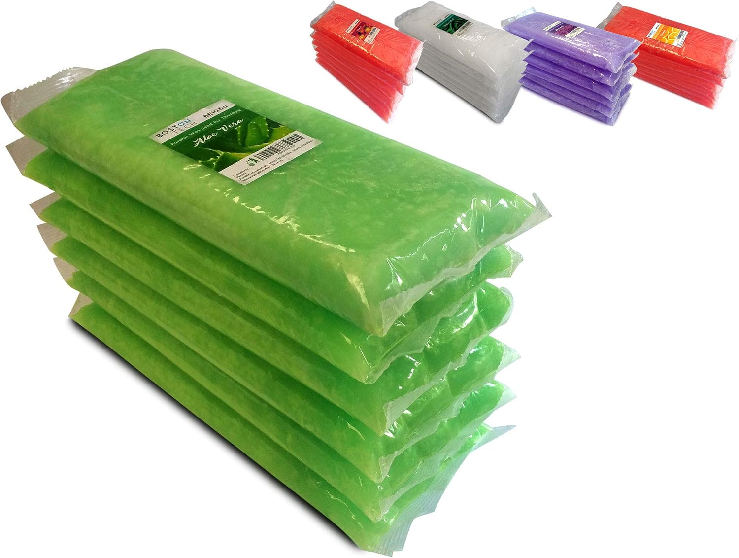 Paraffin Wax for Hands and Feet Boston Tech, Green, 450.00 g (Paquete de 6)