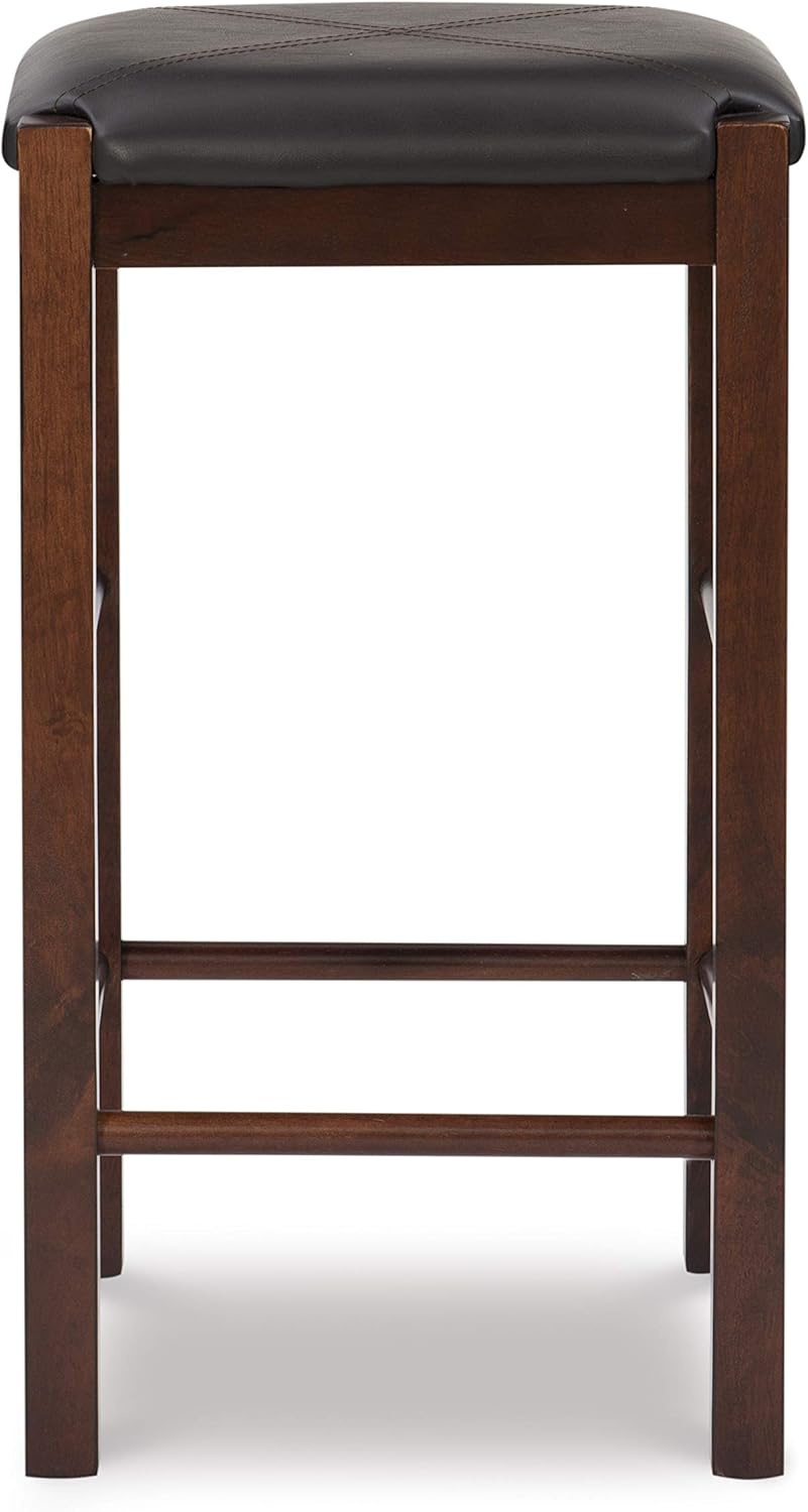 Linon Brown 3-Piece Table Faux Marble Tavern Set, 42" w x 22.25" d x 36" h - Table & Chair Sets