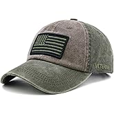 Two-Tone Veteran Hat for Men Vintage American Flag Hats, USA Flag Baseball Cap Veterans Gifts